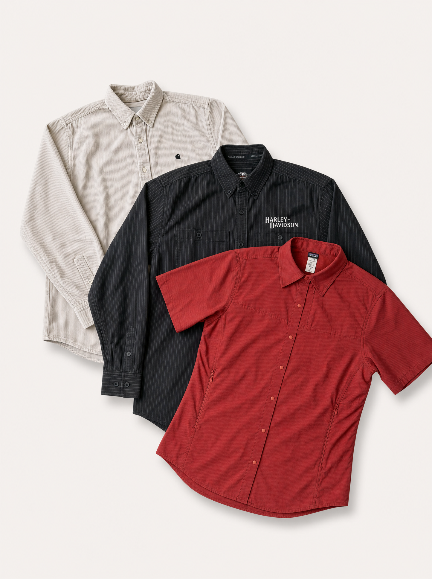 Camisas Carhartt, Dickies, Patagonia y Harley Davidson