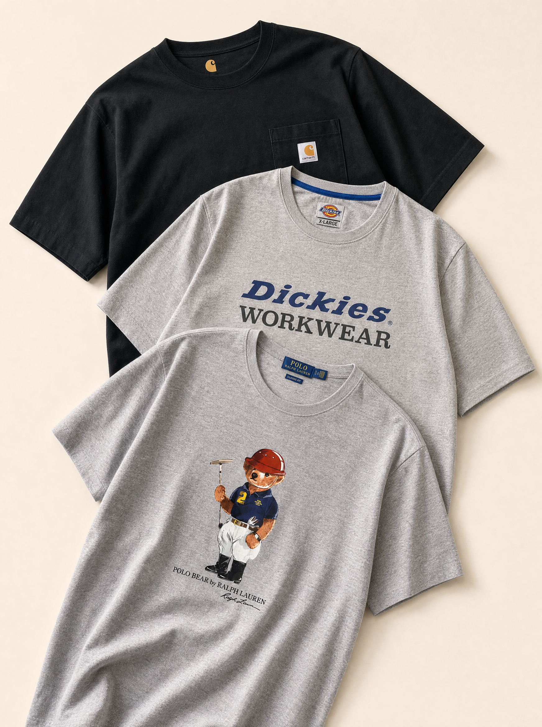 Camisetas Polo Ralph Lauren, Carhartt y Dickies
