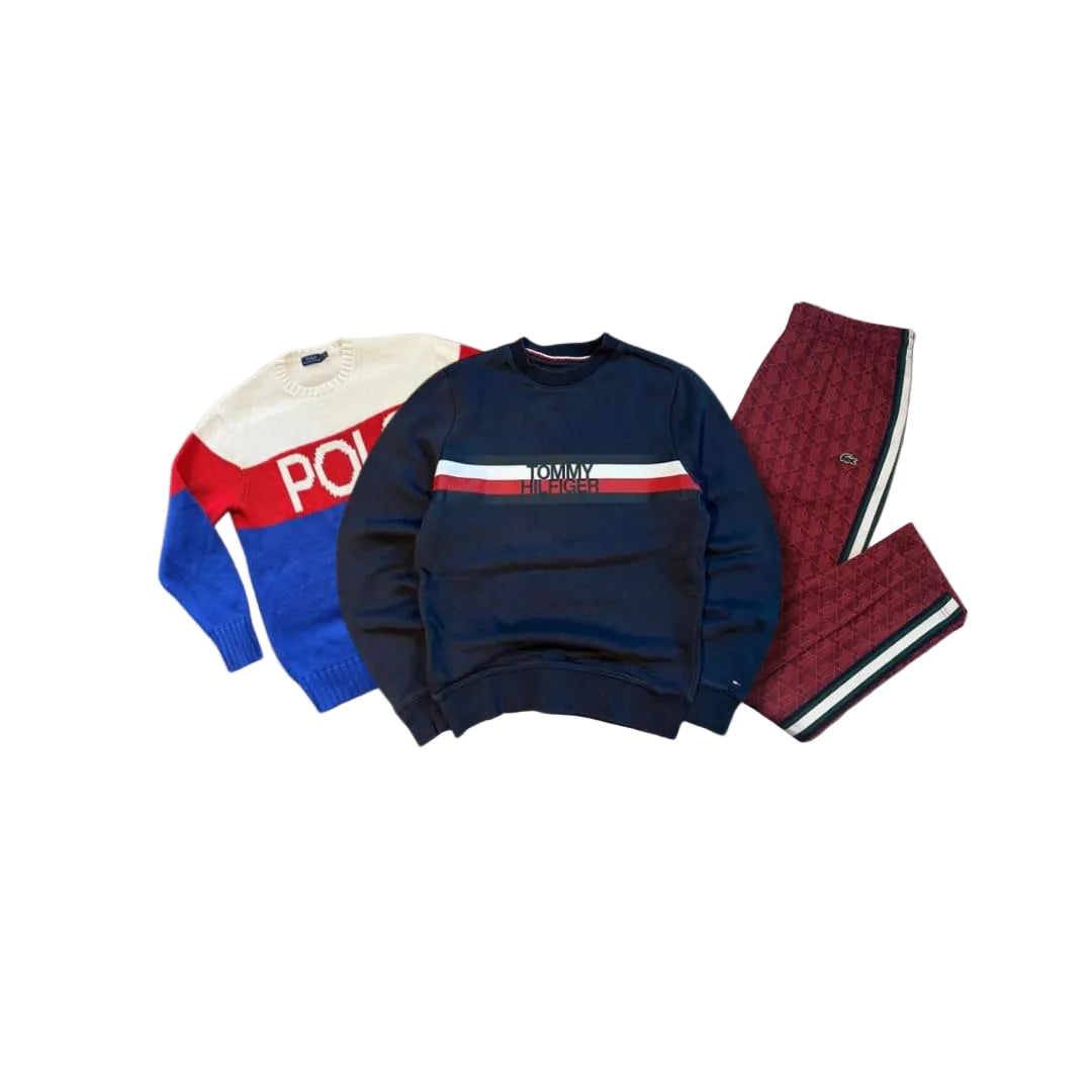 Mix de ropa de Ralph Lauren, Lacoste y Tommy Hilfiger